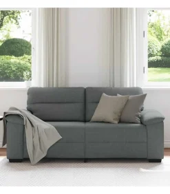 New 2-zitsbank 140 cm stof donkergrijs Zetels