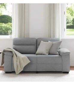 Outlet 2-zitsbank 120 cm stof lichtgrijs Zetels