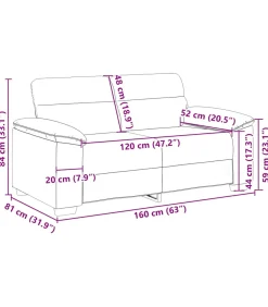 Sale 2-zitsbank 120 cm stof zwart Zetels
