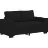 Clearance 2-zitsbank 120 cm stof zwart Zetels