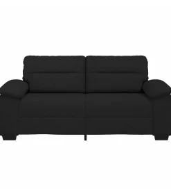 Clearance 2-zitsbank 140 cm stof zwart Zetels