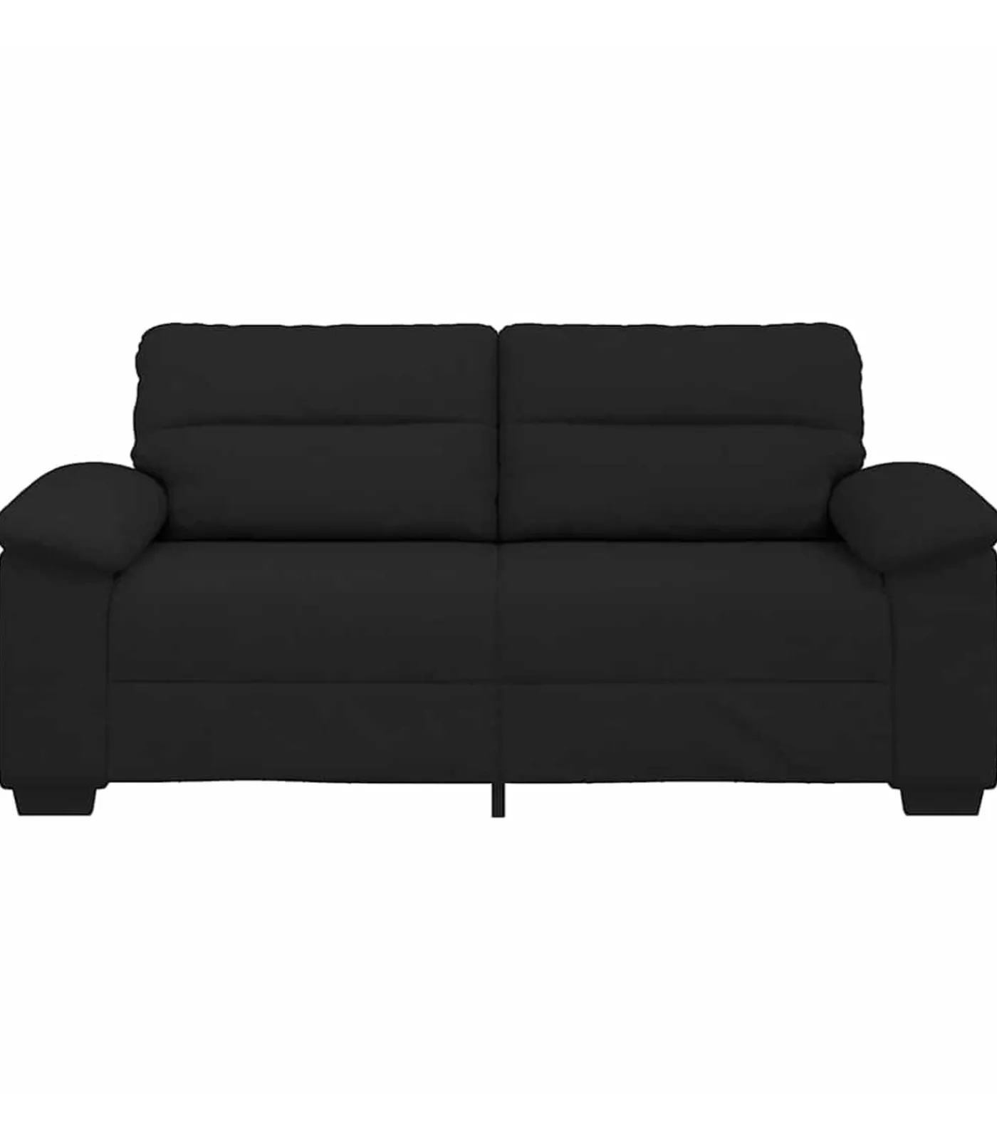 Clearance 2-zitsbank 140 cm stof zwart Zetels