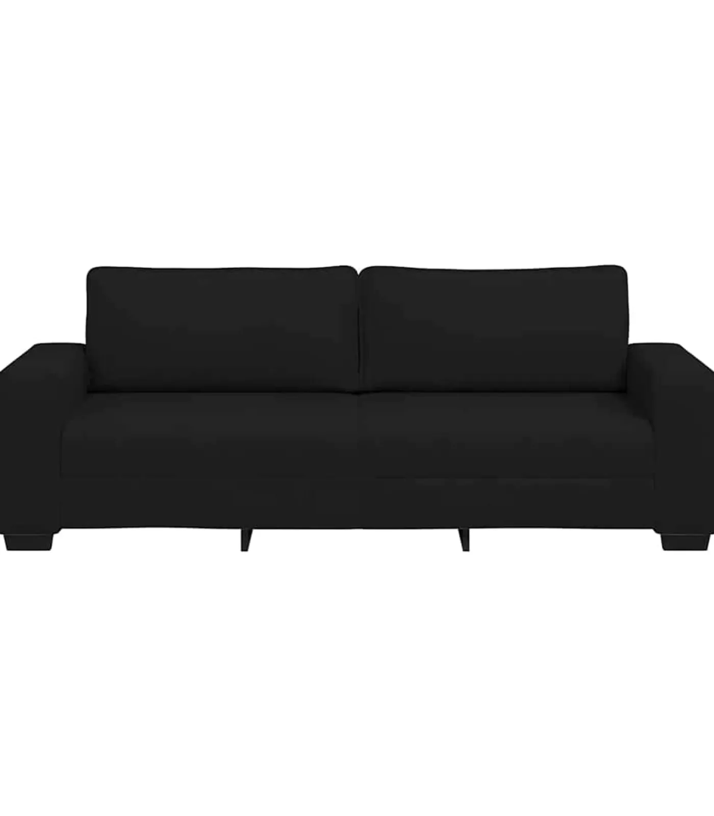 New 3-zitsbank 180 cm stof zwart Zetels