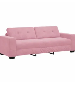 Sale 3-zitsbank roze 180 cm fluweel Zetels