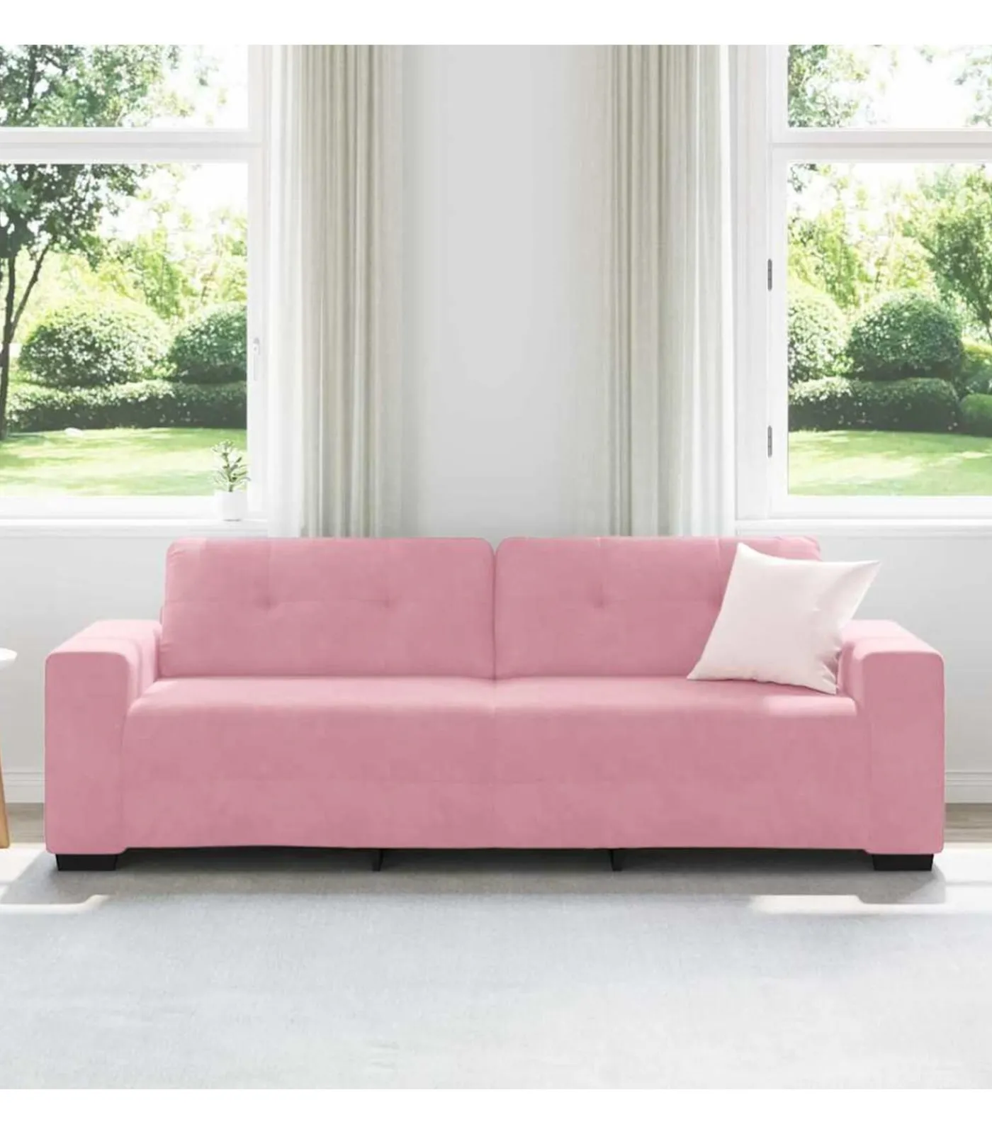 Sale 3-zitsbank roze 180 cm fluweel Zetels