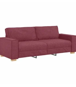 Outlet 3-zitsbank Wijnrood 180 cm Stof Zetels