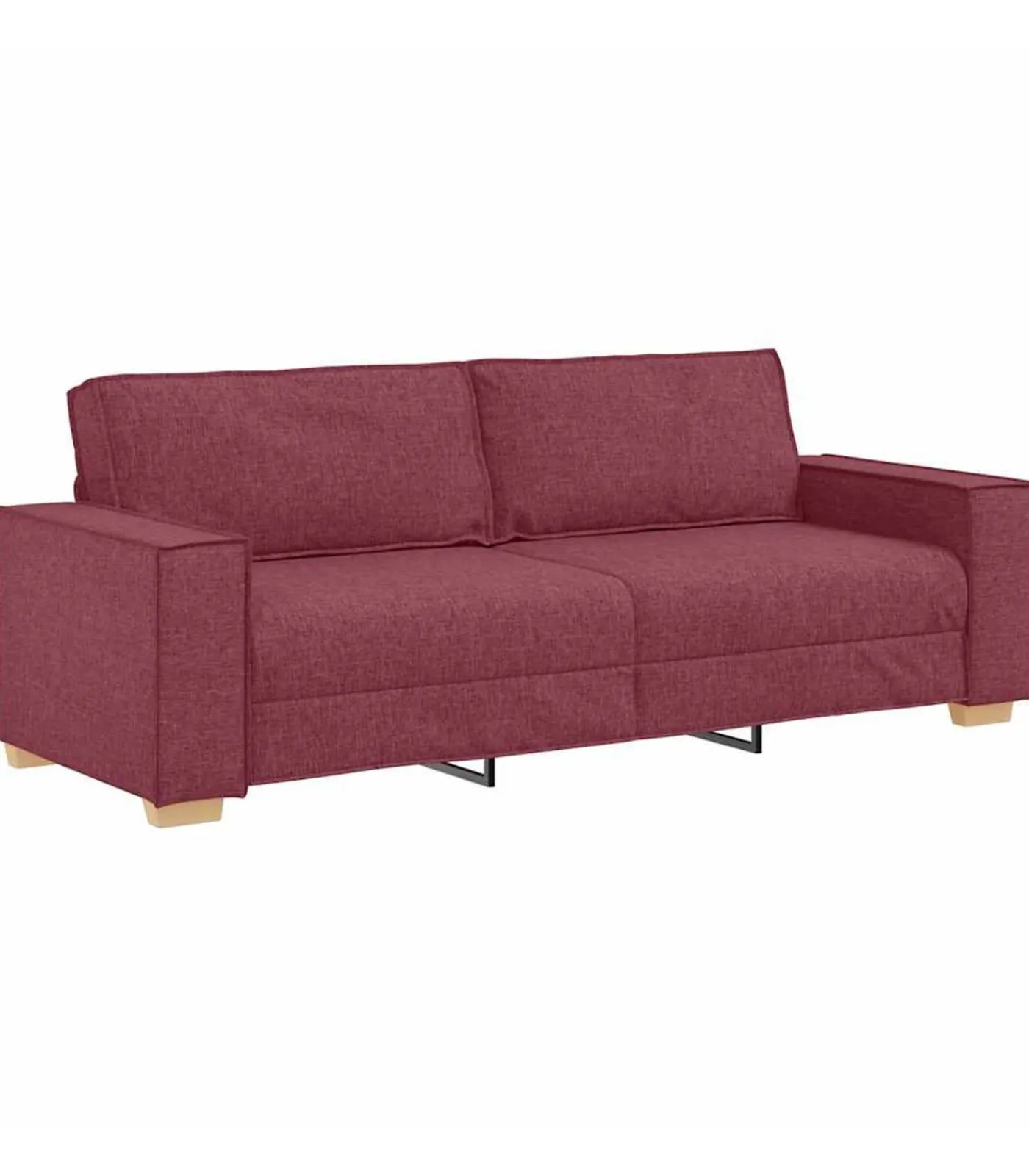 Outlet 3-zitsbank Wijnrood 180 cm Stof Zetels